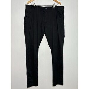 J. Crew Pants Mens 38 34 Black Skinny Fit Flex Chino Flat Front New Preppy